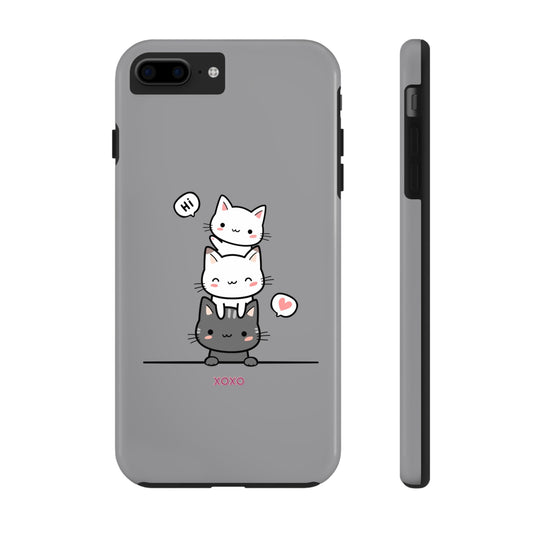 Cute Cat Stack Phone Cases - Adorable Kitty Design, Durable Tough Cases for Cat Lovers, Gifts for Birthdays, Holidays, Daily Use